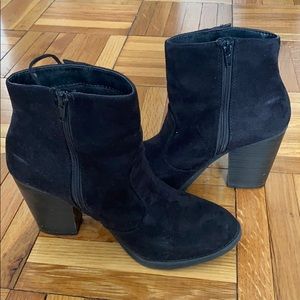 Black Suede Fringe Boots